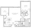 1 Bedroom 1.5 Bathroom-1031 ft.